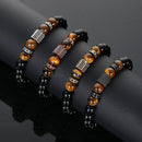 Pulseira Masculina com pedras de Ônix
