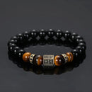 Pulseira Masculina com pedras de Ônix