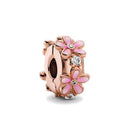 Berloque Separador Flor Dourado - Prata 925
