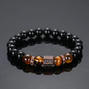 Pulseira Masculina com pedras de Ônix