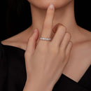 Anel de Noivado com 8 Moissanites