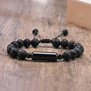 Pulseira Pérola Masculina - Carão Preto
