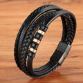 Pulseira Masculina Trançada de Couro - Agma Brasil