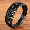 Pulseira Masculina Trançada de Couro - Agma Brasil
