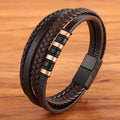 Pulseira Masculina Trançada de Couro - Agma Brasil