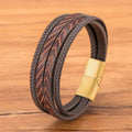 Pulseira de Couro Masculina Senna
