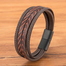 Pulseira de Couro Masculina Senna