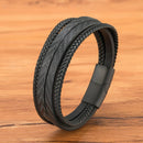 Pulseira de Couro Masculina Senna