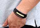 Pulseira de Couro Masculina Aaron