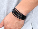 Pulseira de Couro Masculina Aaron