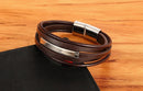 Pulseira de Couro Masculina Aaron