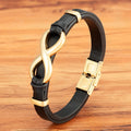 Pulseira de Couro Masculina Infinito - Agma Brasil