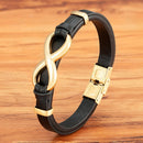 Pulseira de Couro Masculina Infinito - Agma Brasil