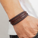Pulseira de Couro Masculina Senna
