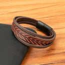 Pulseira de Couro Masculina Senna