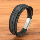 Pulseira de Couro Masculina Senna
