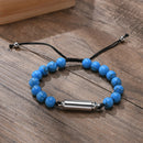Pulseira Pérola Masculina - Azul celeste