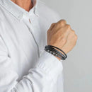 Pulseira Masculina Trançada de Couro